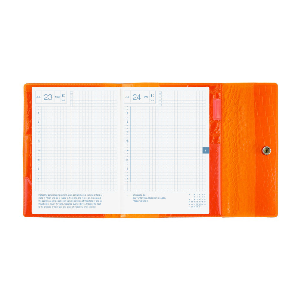 Hobonichi 2026 Beautiful People: Nothing to Hide - Orange Book Cover A6 - Blesket Canada