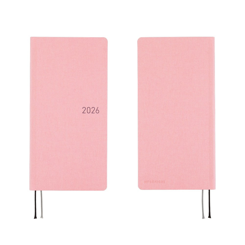 Hobonichi 2026 Colors Strawberry Milk Journal - Mega English Tall & Slim January Start - Blesket Canada