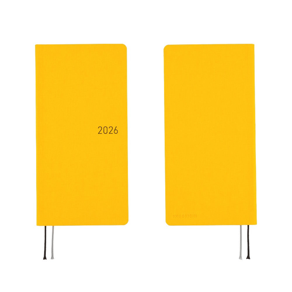 Hobonichi Techo 2026 Weeks Full Moon Yellow - English Tall & Slim January Start - Blesket Canada