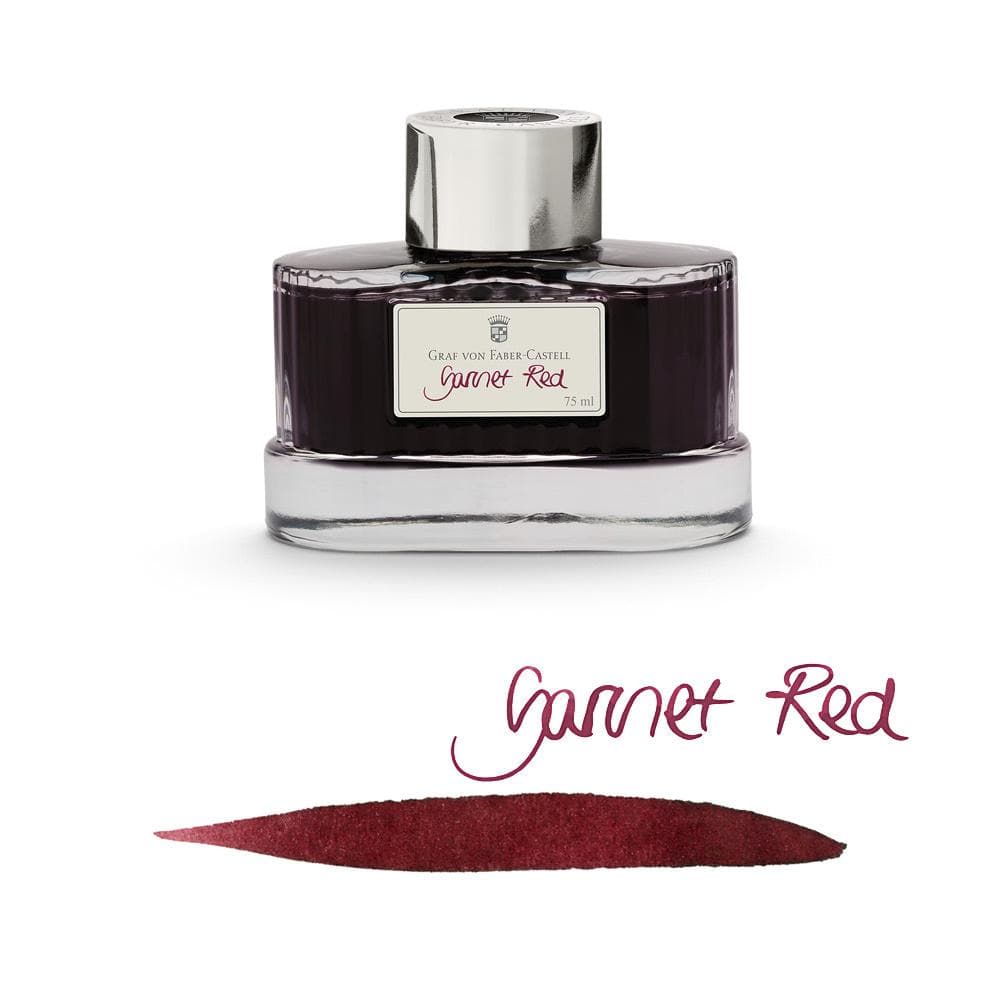 Graf Von Faber-Castell 75ml Ink Bottle - Garnet Red - Blesket Canada
