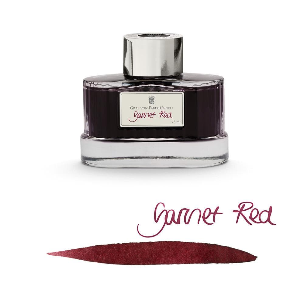 Graf Von Faber-Castell 75ml Ink Bottle - Garnet Red - Blesket Canada