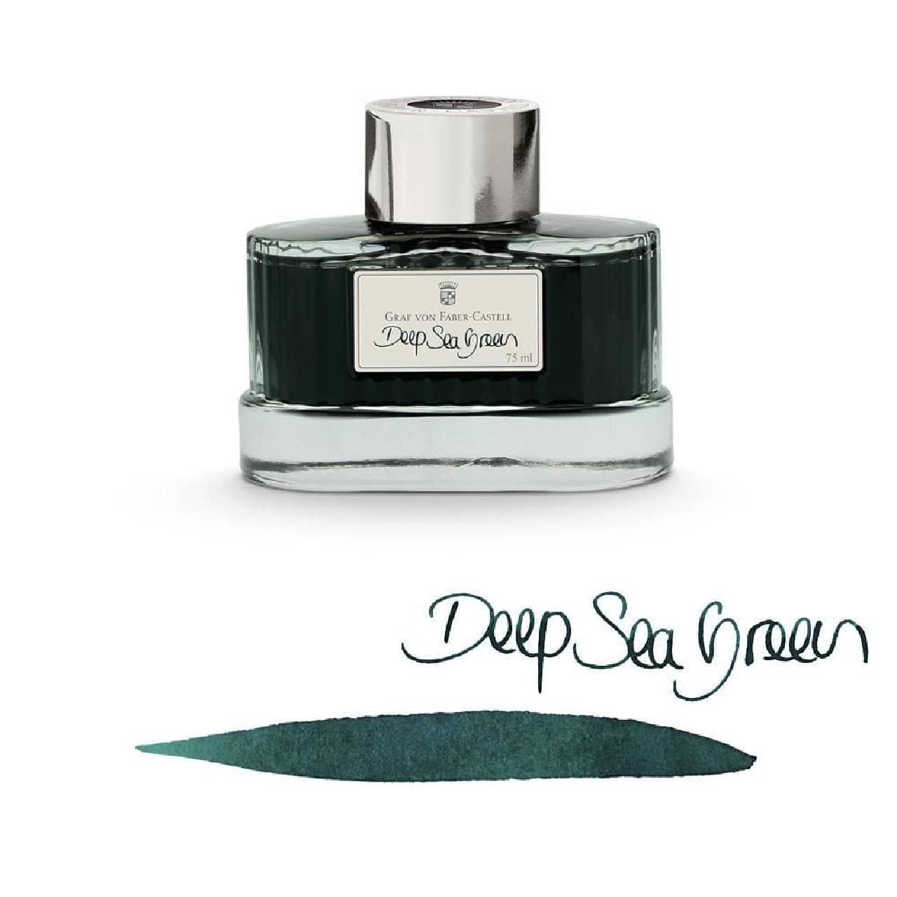 Graf Von Faber-Castell 75ml Ink Bottle - Deep Sea Green - Blesket Canada
