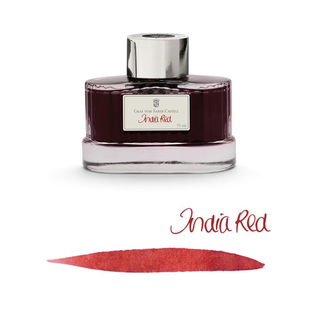 Graf Von Faber-Castell 75ml Ink Bottle - India Red - Blesket Canada