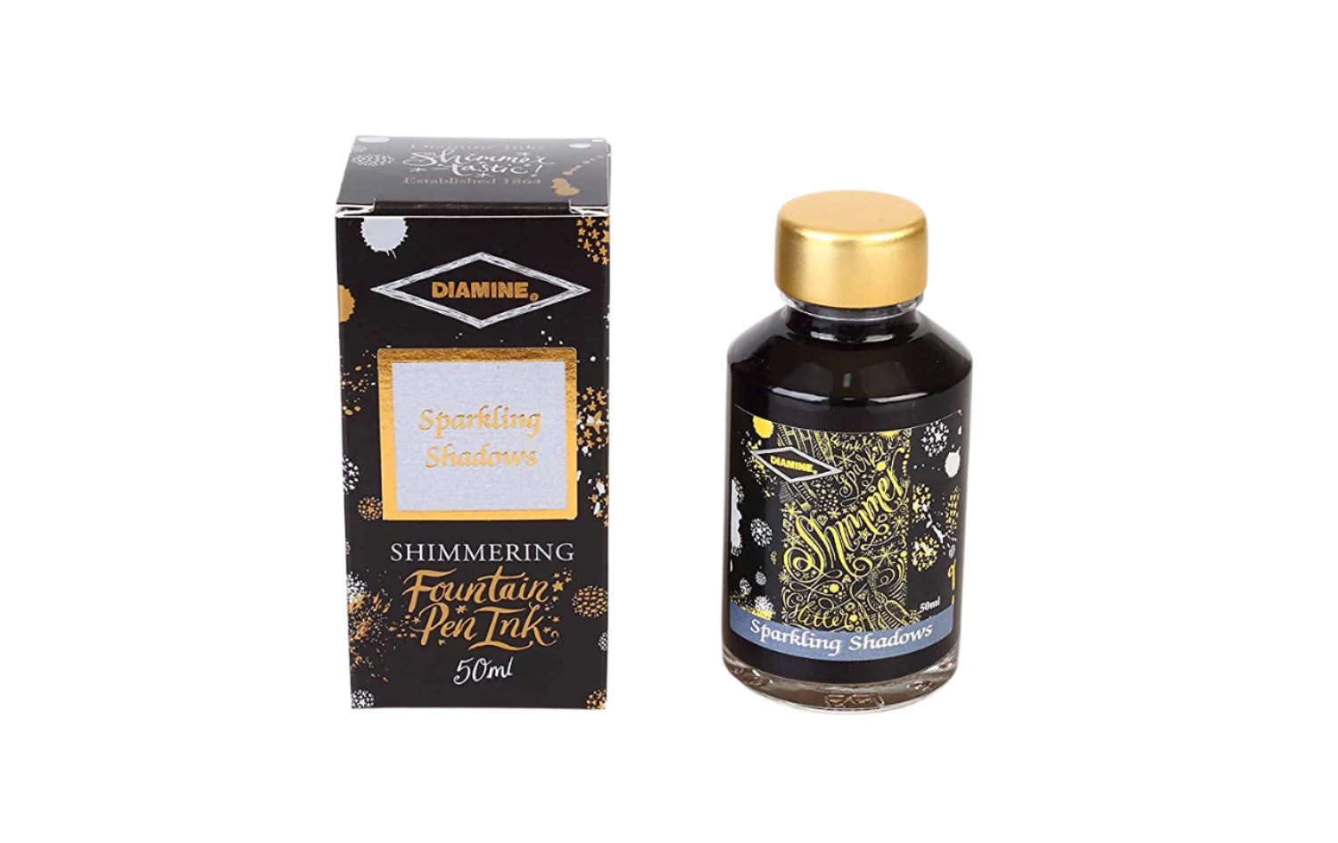 Diamine Shimmering Fountain pen Inks 50ml - Sparkling Shadows - Blesket Canada