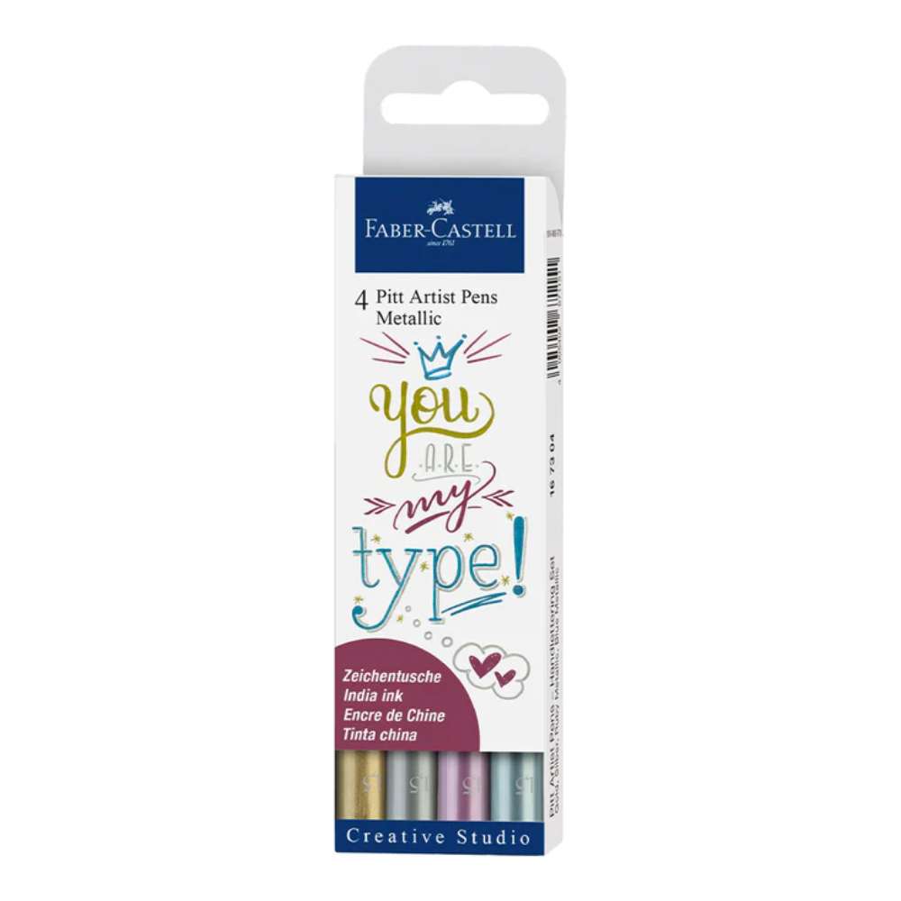 Faber Castell Pitt Artist Pen® Metallic - Wallet of 4 - Blesket Canada