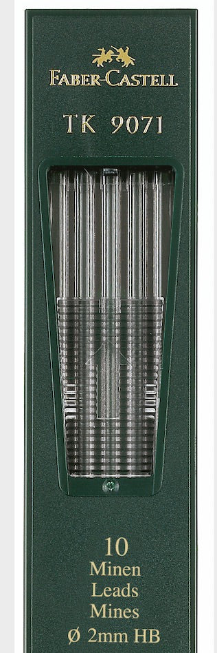 Faber-Castell TK9071 2mm 3H Leads (Pack of 10) 4005401271130