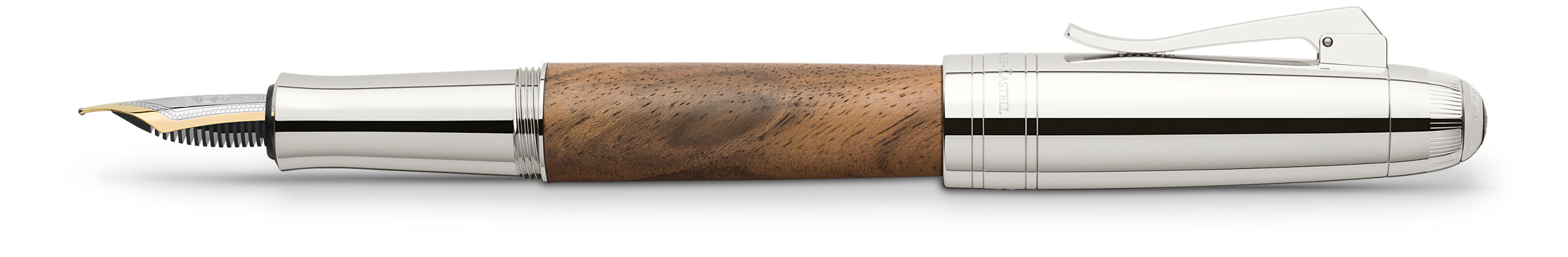 Graf von Faber Castell Magnum Caucasian Walnut Wood Fountain Pen 18kt - Blesket Canada