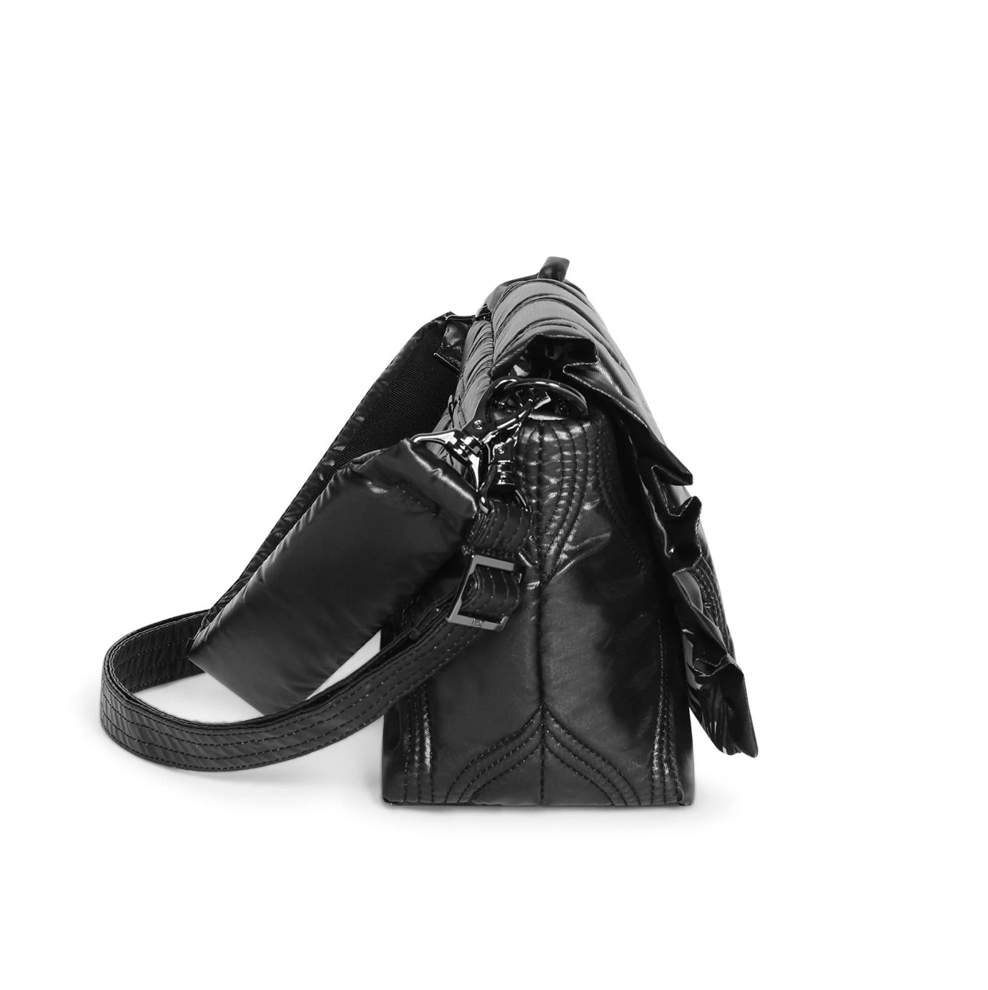 Lug Conga Shoulder Bag - Metallic Black - Blesket Canada