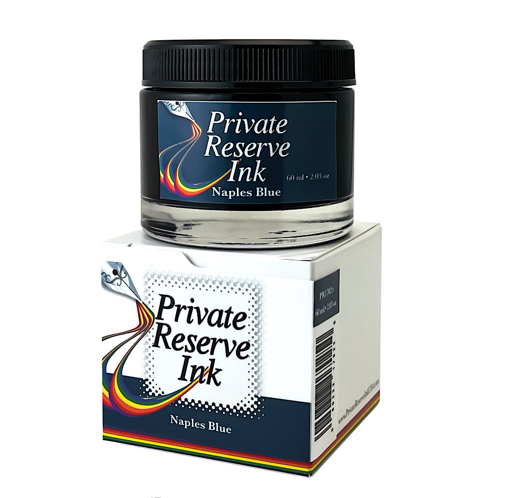 Private Reserve Inks 60ml Ink Bottle - Naples Blue - Blesket Canada