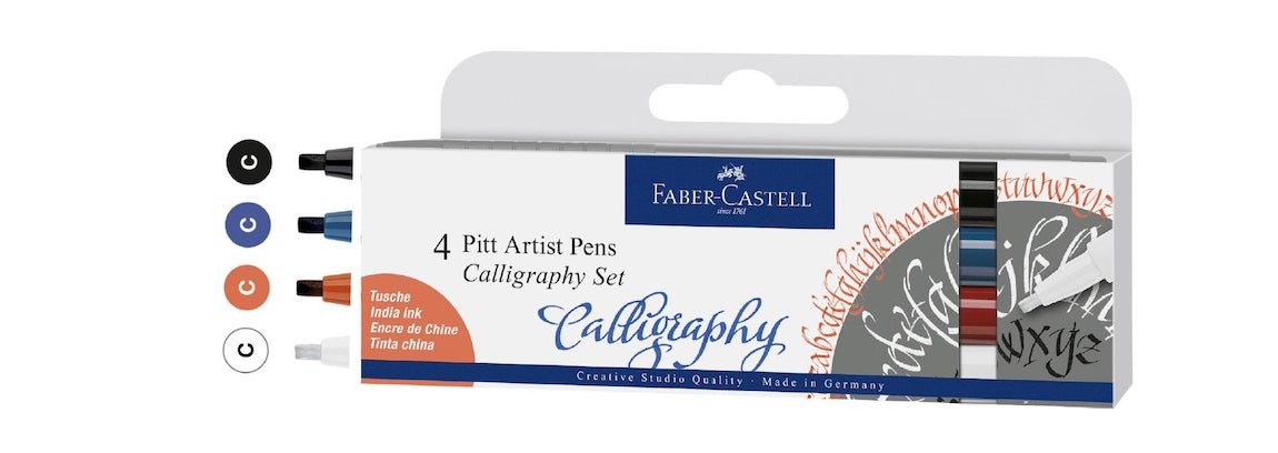 Faber-Castell Pitt Artist Pen India Ink Calligraphy Set/4