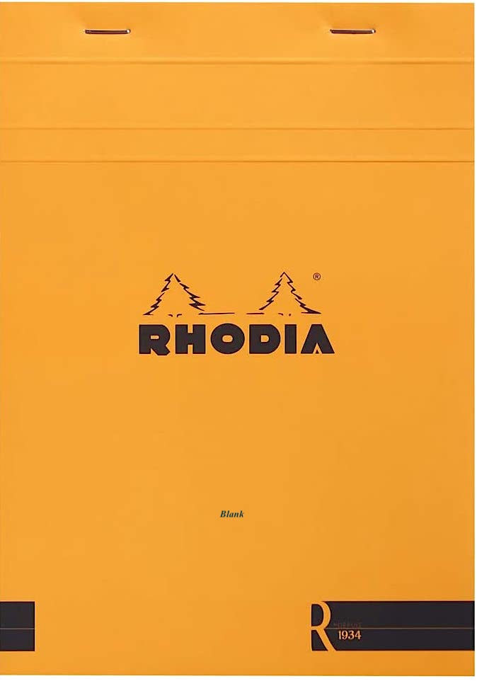 Rhodia "Le R" Premium A5 Stapled Notepad Blank - Blesket Canada