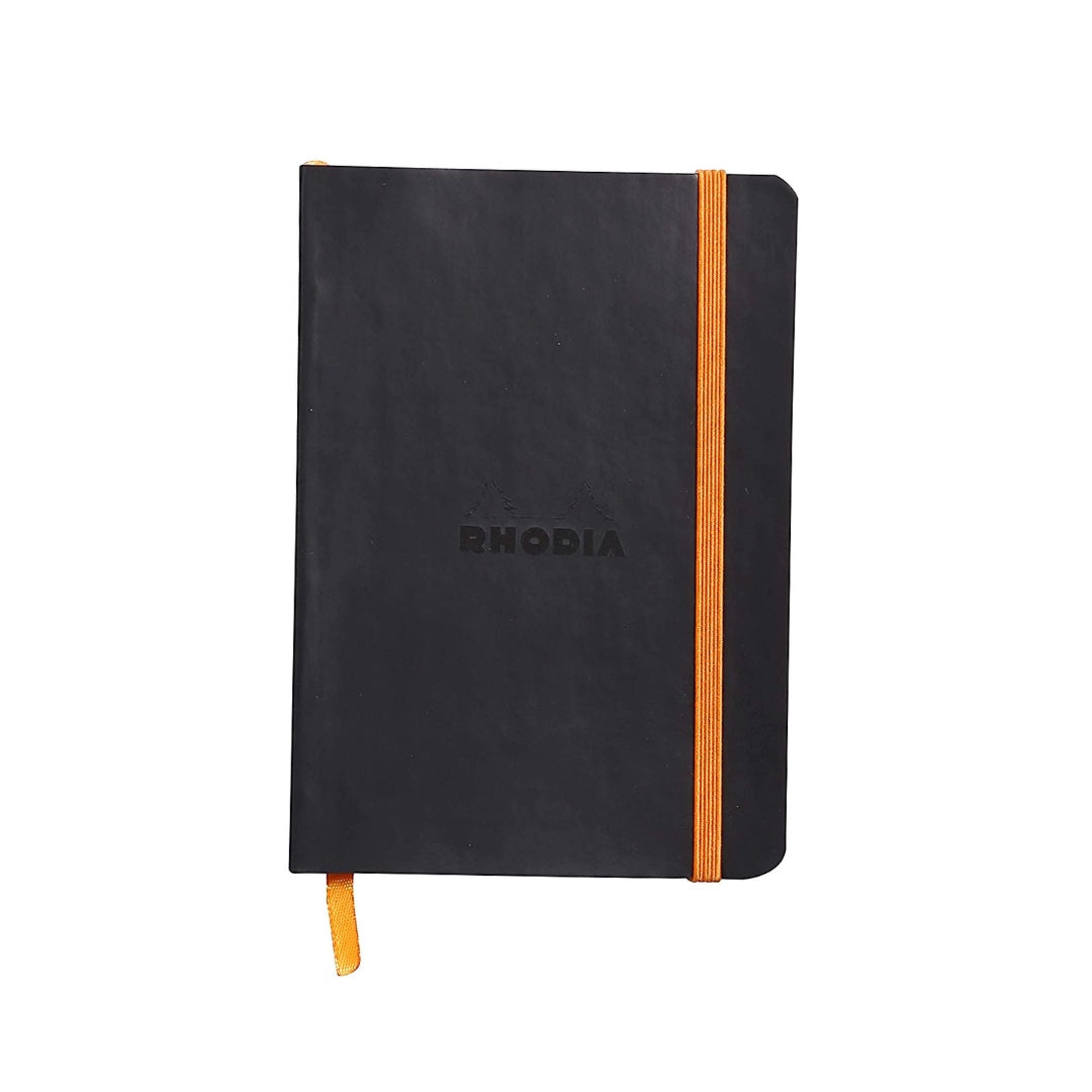 Rhodiarama Soft cover notebook A5 Lined Black - Blesket Canada