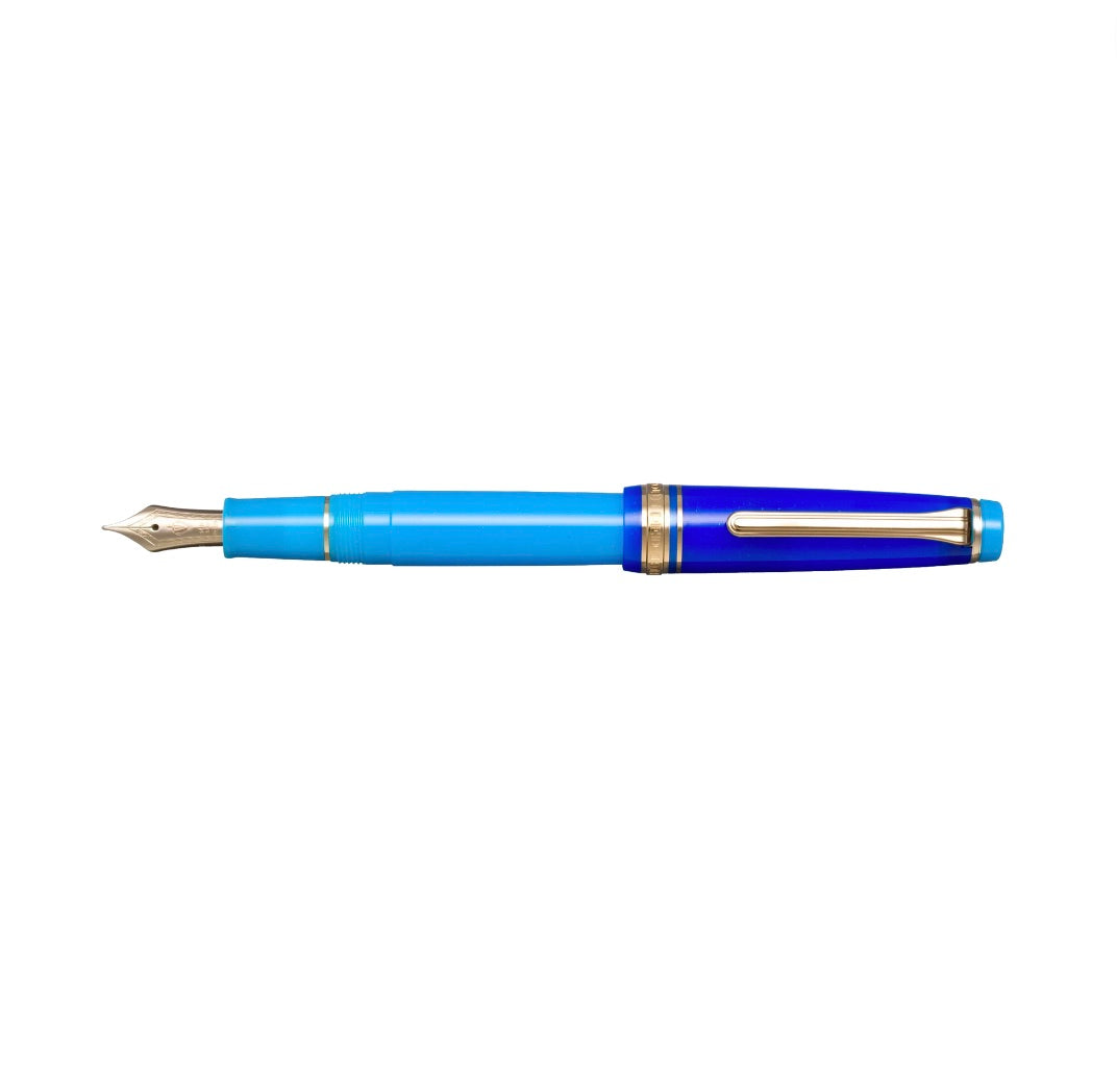 Sailor Professional Gear Limited Edition Fountain Pen  21kt - Blue Quasar - Blesket Canada