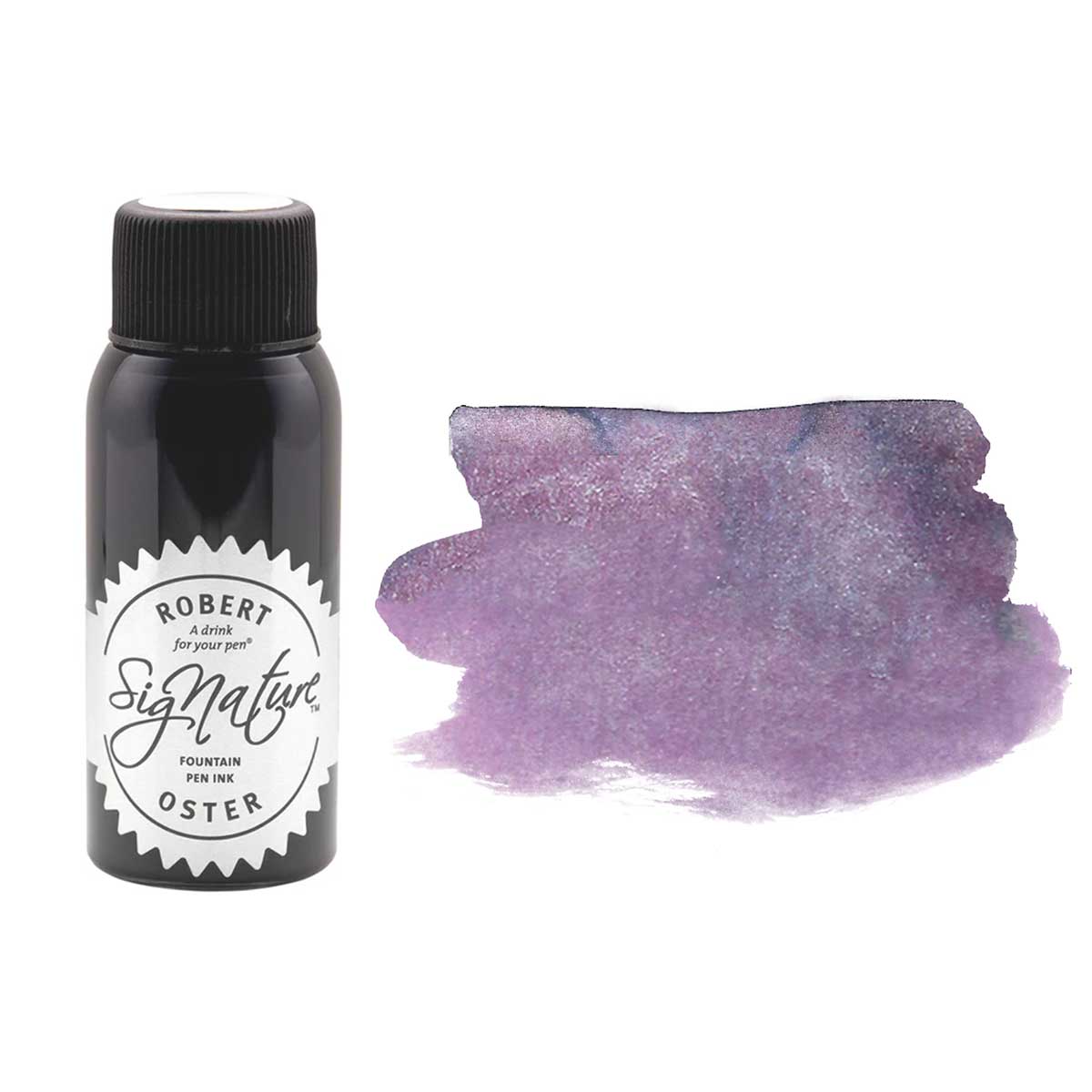 Robert Oster 50ml Australian Fountain Pen Ink - Violet Clouds (Shake'N'Shimmy) - Blesket Canada