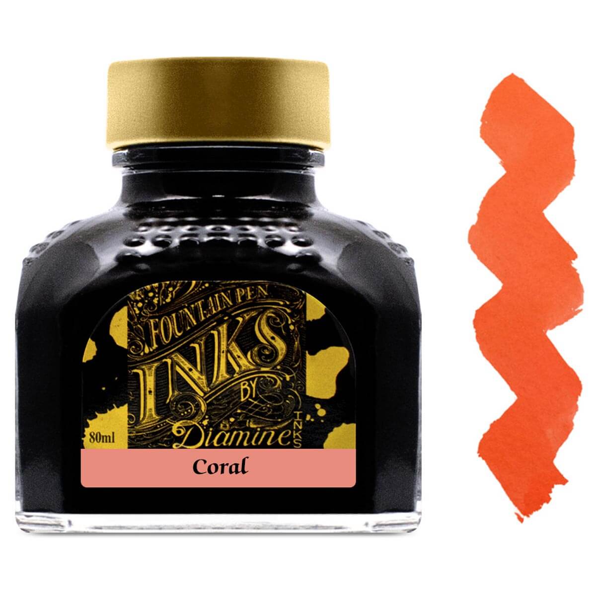 Diamine Fountain pen Inks 80ml - Coral - Blesket Canada