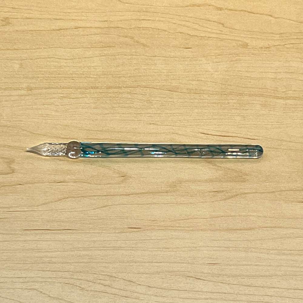 J. Herbin Straight Glass Dip Pen 7" - Bleu Calanque - Blesket Canada