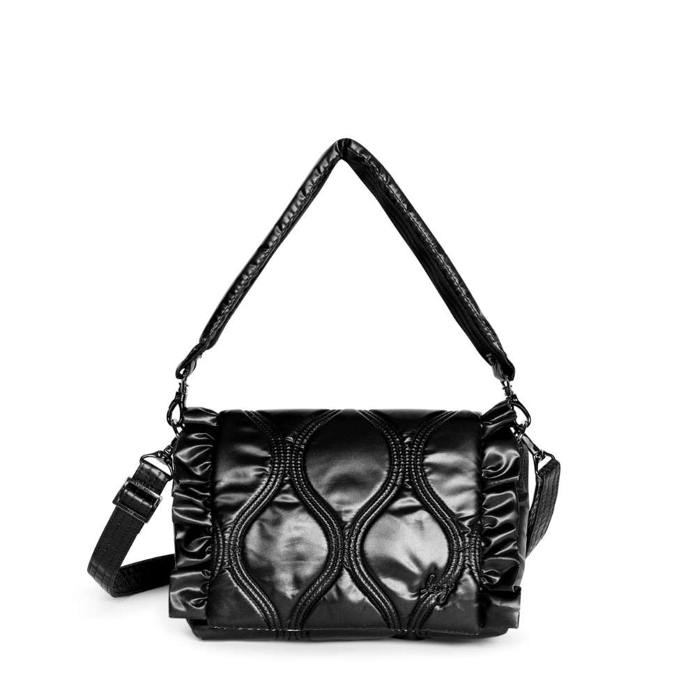 Lug Conga Shoulder Bag - Metallic Black - Blesket Canada