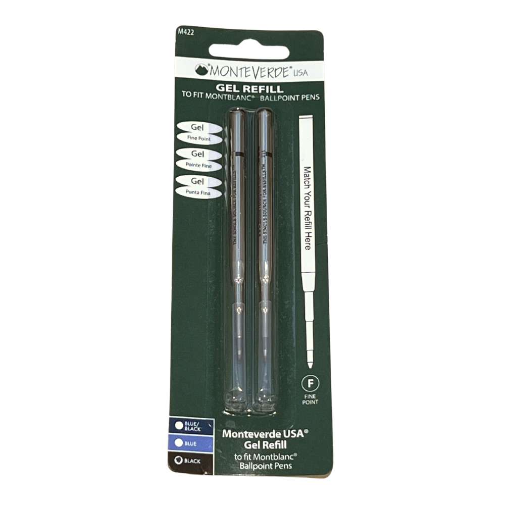 Monteverde USA Gel Refill to fit MontBlanc® Ballpoint Pens- Fine (pack of 2) - Blesket Canada