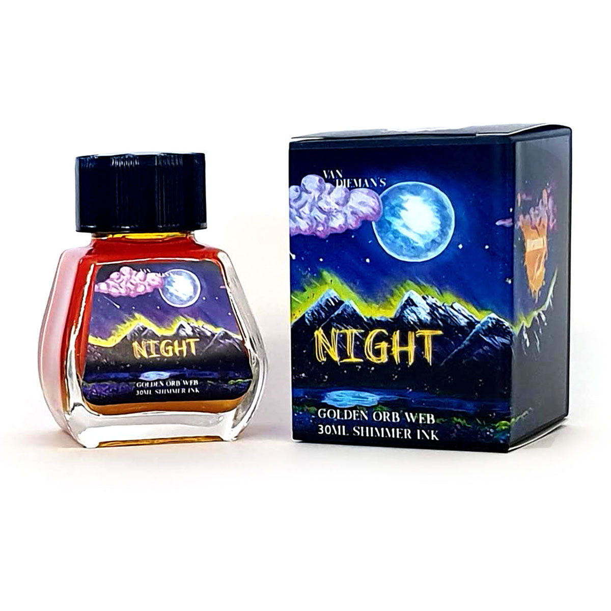 Van Diamen's 30ml Ink Bottle - Golden Orb Web (Shimmering) - Blesket Canada