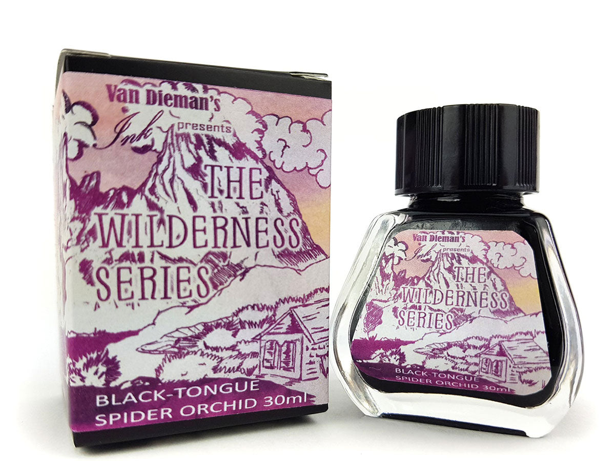 Van Diamen's Tassie Wilderness 30ml Ink Bottle - Black Tongue Spider Orchid - Blesket Canada