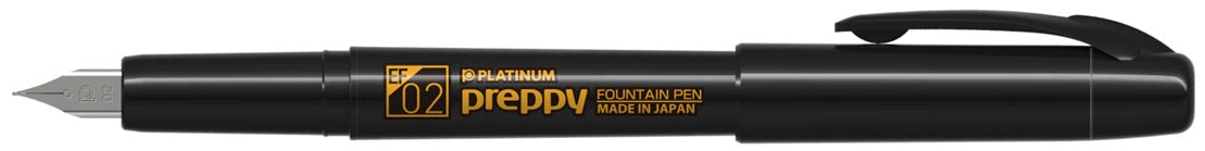 Platinum Preppy fountain pen in black with extra-fine steel nib — the best budget fountain pen for beginners in Canada