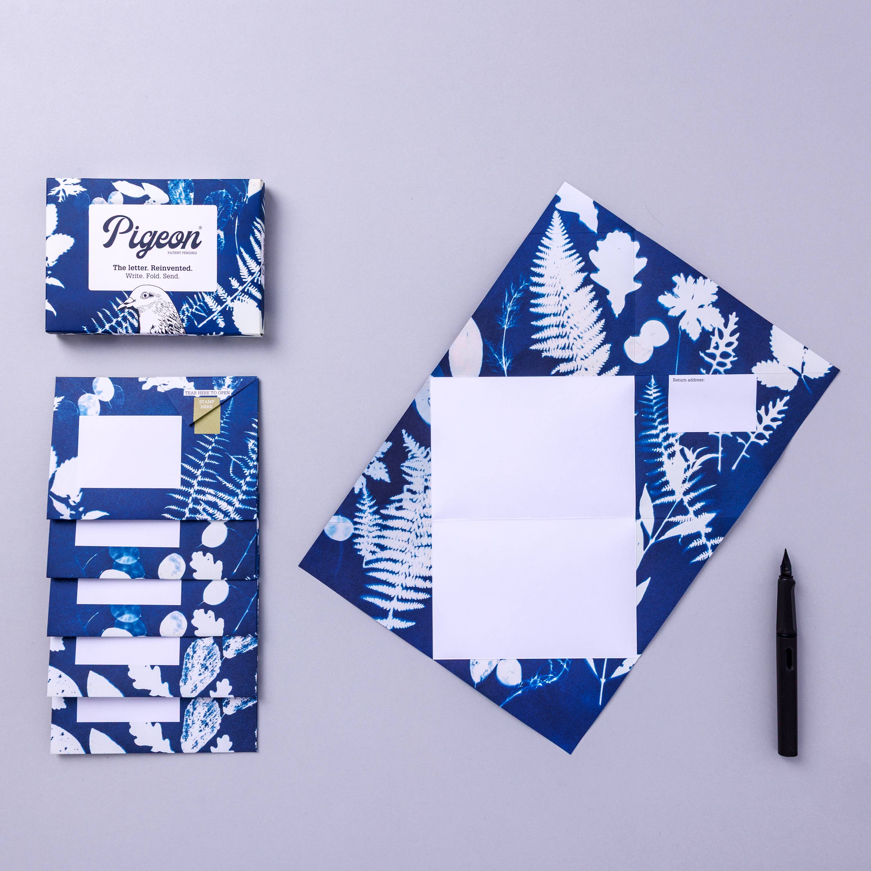 Apothecary Pigeon, Botanical Folding Letter Set - Pack of 6 - Blesket Canada