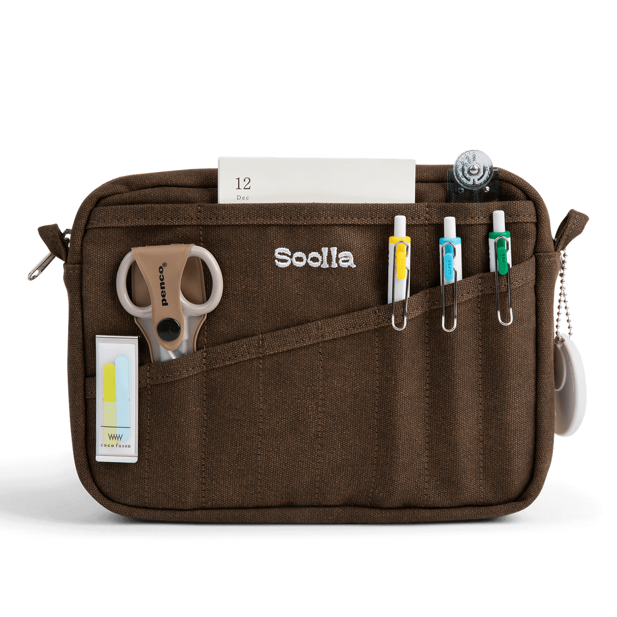 Soolla® Studio Pouch, Coffee Bean (Stationery Pouch) - Blesket Canada