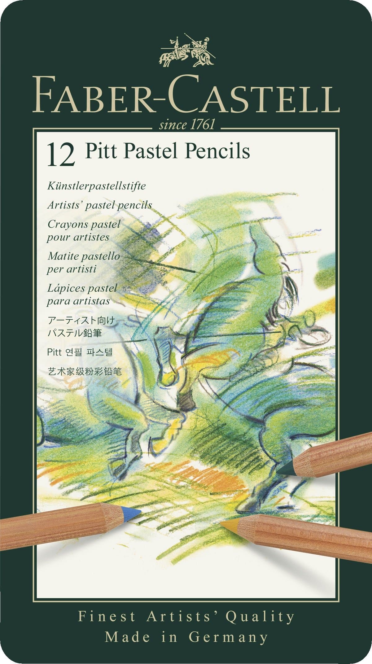 Color Pencil Pitt Pastel Tin of 12 - Blesket Canada