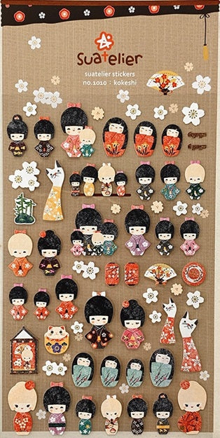 Suatelier Design Stickers – Kokeshi - Blesket Canada