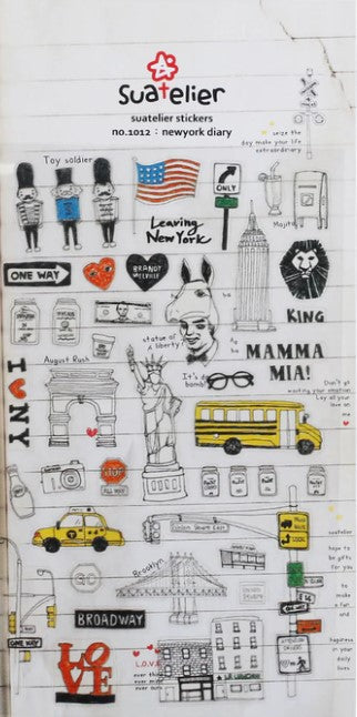 Suatelier Design Stickers – Newyork Diary - Blesket Canada