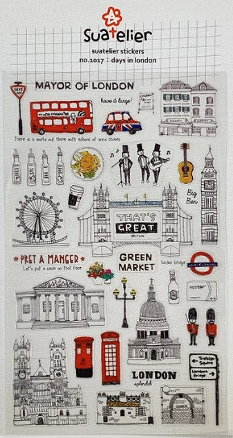 Suatelier Design Stickers – Days in London - Blesket Canada