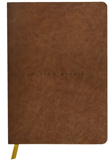 Clairefontaine Flying Spirit Leather Notebook – Cognac – A5 Lined (180 Pages) - Blesket Canada