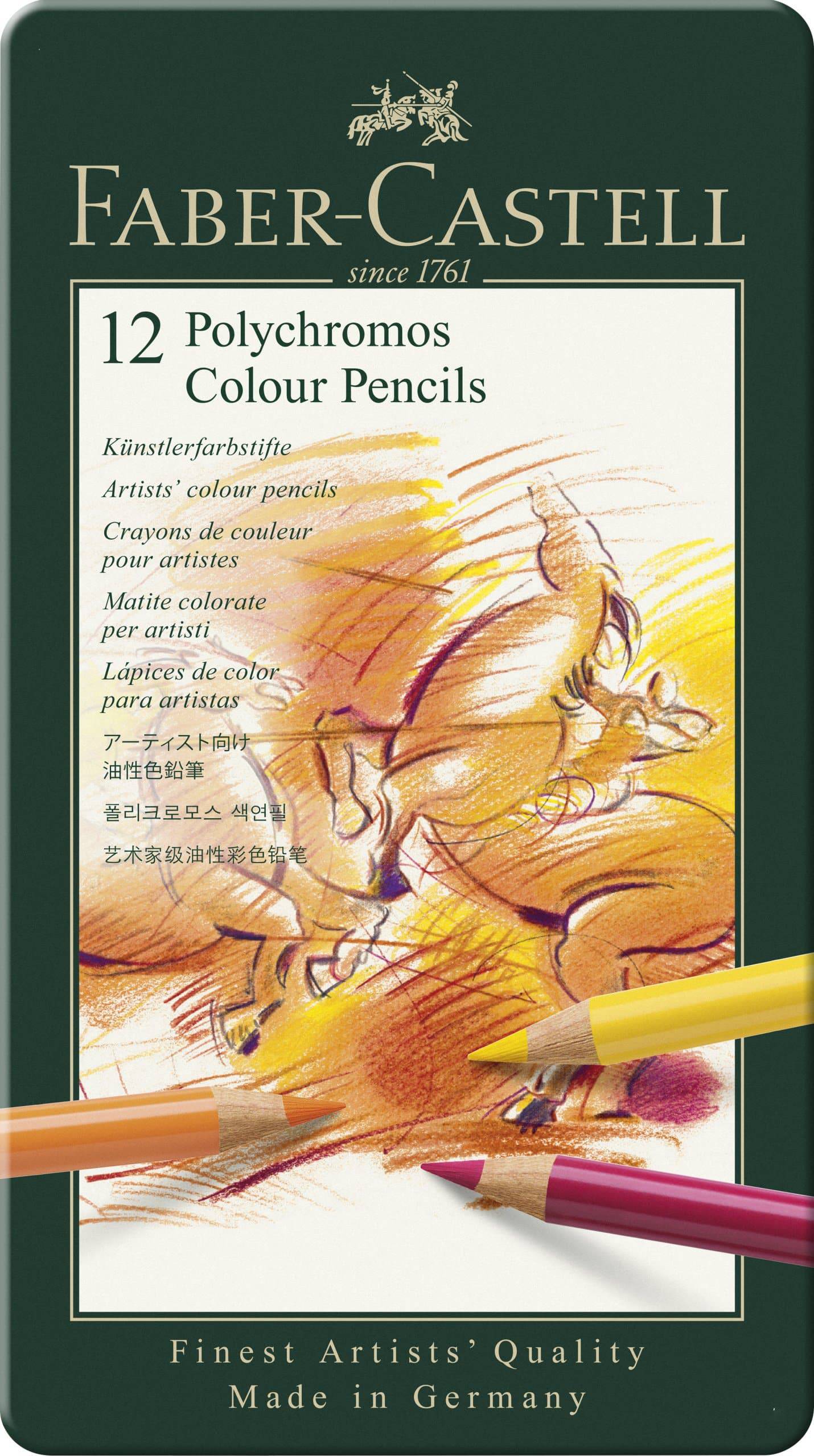 Polychromos Artists' Pencils - Tin of 12 Pencils - Blesket Canada