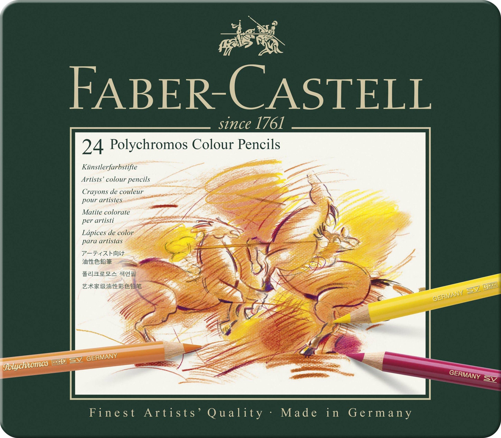 Faber-Castell Polychromos Coloured Pencils -24 - Blesket Canada