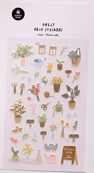 Suatelier Design Stickers – Flower Cafe - Blesket Canada