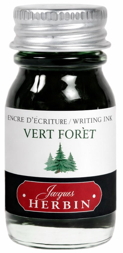 J. Herbin Fountain Pen 10ml Ink (Sampler size) - Encre Vert Fôret La Perle des Encres (Forest Green) - Blesket Canada