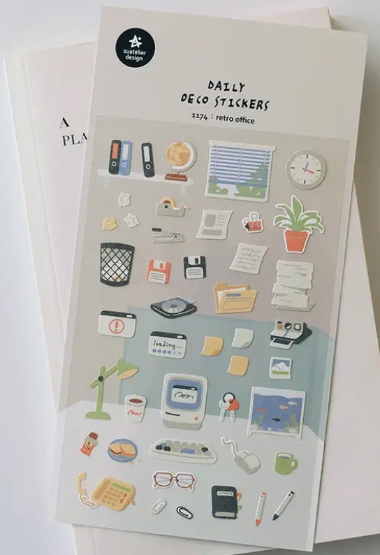 Suatelier Design Stickers – Retro Office - Blesket Canada