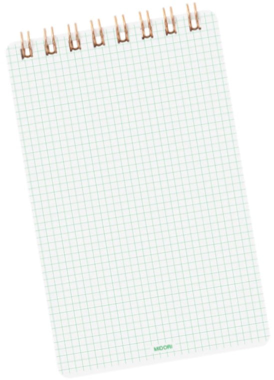 Midori Diamond Memo Book Wirebound — Limited Edition <M> Grid - Green - Blesket Canada