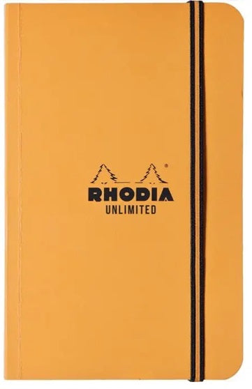 Rhodia Unlimited Notebook with Elastic Closure A6 - Lined - Orange - Blesket Canada