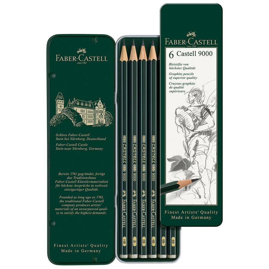 Faber-Castell -  CASTELL 9000 tin of 6 - Blesket Canada