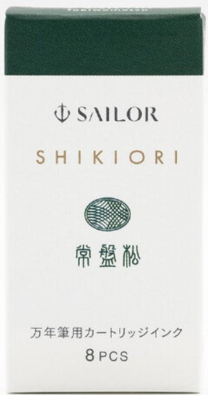 Sailor Shikiori Ink Cartridge for Fountain Pen (8 Pcs) - Tokiwa-Matsu - Blesket Canada