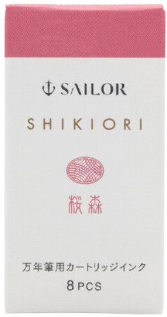 Sailor Shikiori Ink Cartridge for Fountain Pen (8 Pcs) - Sakura-Mori - Blesket Canada