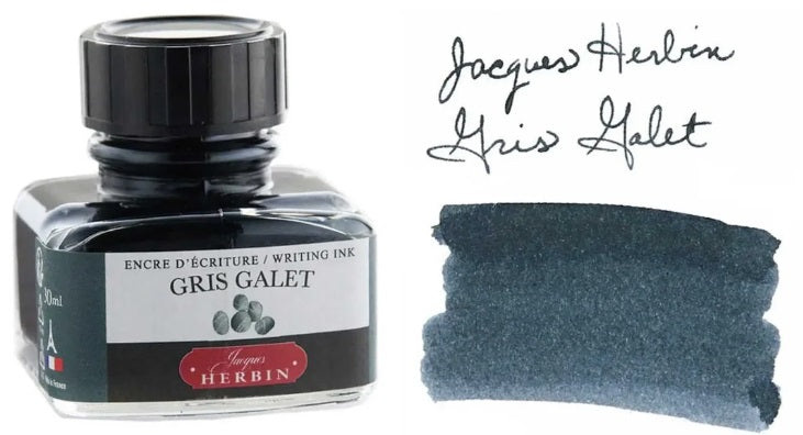 J. Herbin Fountain Pen Ink 30ml – Gris Galet (Pebble Grey) - Blesket Canada