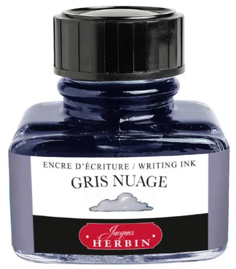 J.Herbin Fountain Pen 30mL Ink Bottle - Gris Nuage (Cloud Gray) - Blesket Canada