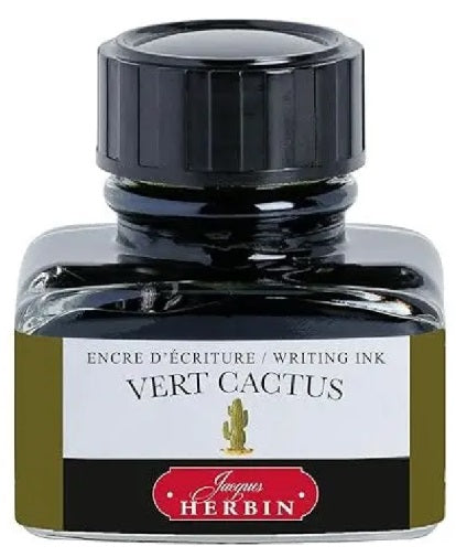 J.Herbin Fountain Pen 30mL Ink Bottle - Vert Cactus (Cactus Green) - Blesket Canada