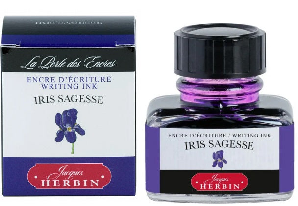 J.Herbin Fountain Pen 30mL Ink Bottle - Iris Sagesse (Iris Wisdom) - Blesket Canada
