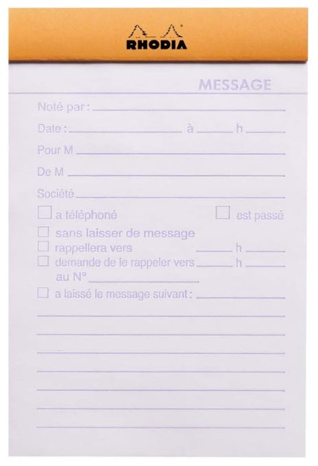 Rhodia Head Stapled Pad No. 140 Message Pad - Blesket Canada