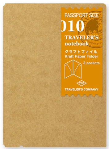 TRAVELER'S Notebook 010 Kraft Paper Folder - Passport Size – Blesket Canada