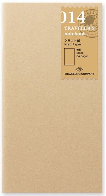 TRAVELER'S Notebook Refill 014 Kraft Paper Notebook (Regular Size) - Blesket Canada