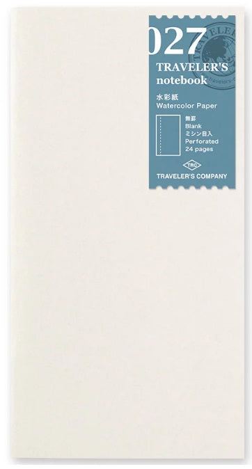 TRAVELER'S Notebook Refill 027 Watercolor Paper - Blesket Canada